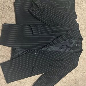 Black Pinstripe Junior’s Blazer and Trousers Suit Set size medium